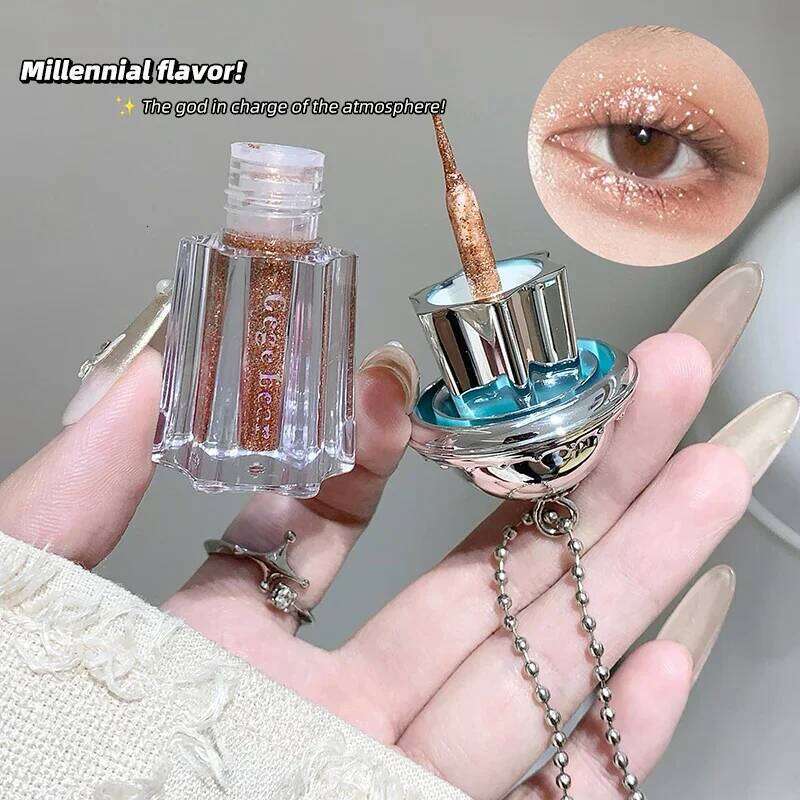 6 Colors Pearl Glitter Liquid Eyeshadow lti-pose Fine Sparkling Dia Wet Shadow Brightening Contouring Makeup Cosmetics X250726