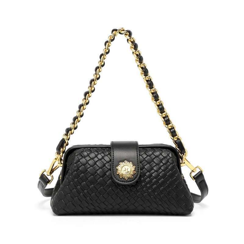 2025 Women Dumpling Woven Elegant Handbag Single Shoulder Underarm Pleated Crossbody Bag