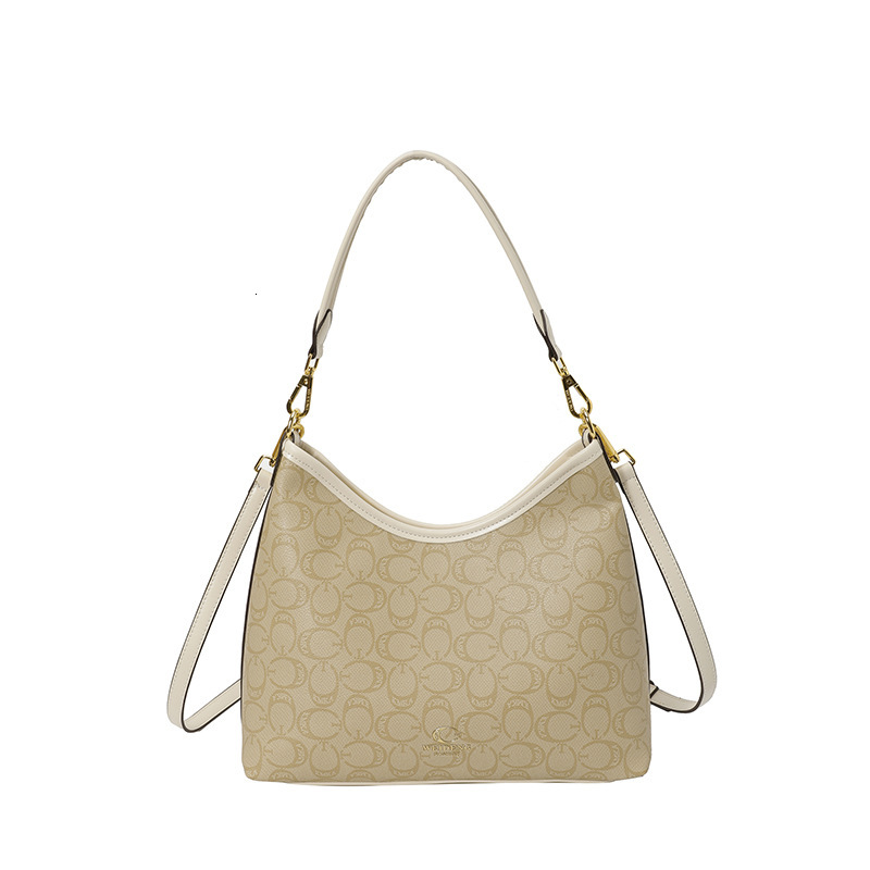 Designer Bag New Luxury Bag Single Shoulder Bag Milk Tea Color Vintage Crossbody Casual Versatile Tote Bag Large Capacity High Version Underarm Bag
