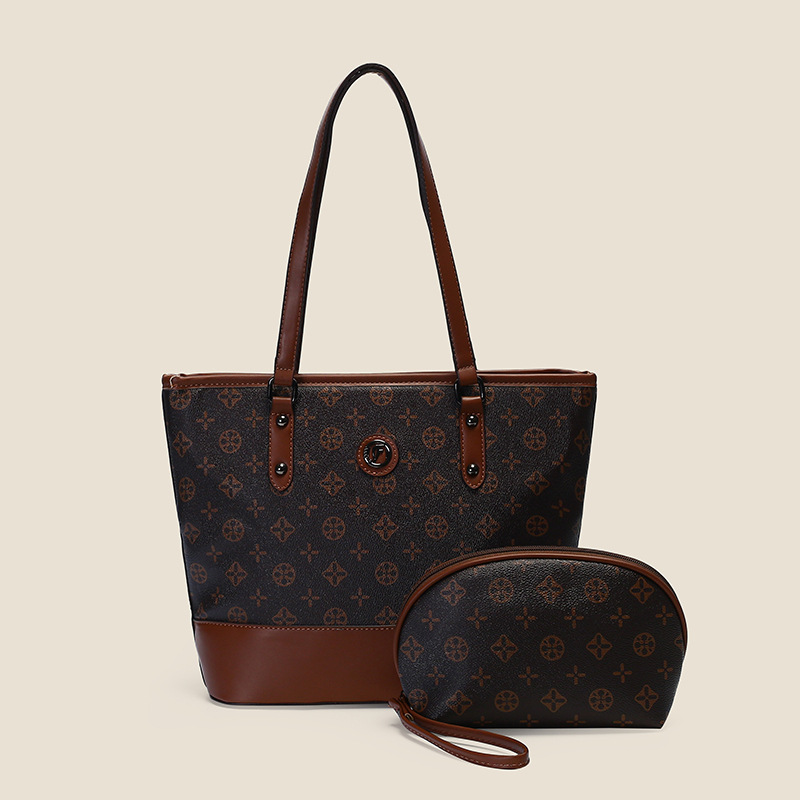 Bestselling office worker large capacity tote bag fashionable designer's new style printed portable versatile women's shoulder bag free ship