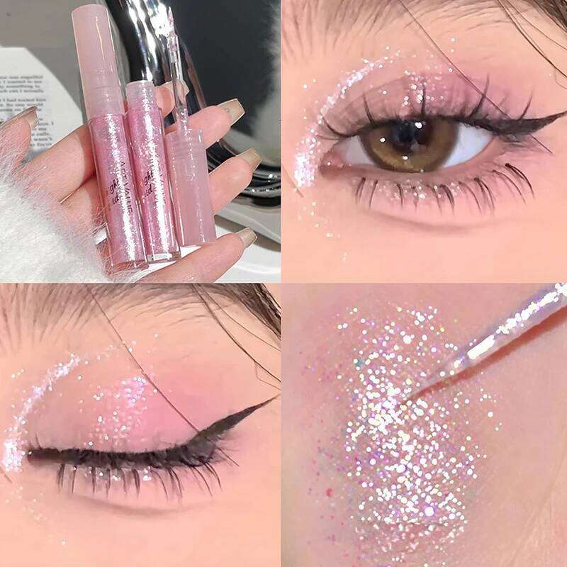 Glitter Blue Liquid Eyeshdaow Stick Kit Crystal Shimmer Shiny Water Highlighter Waterproof Dia Pink ple Sequins Eyeliner X250726