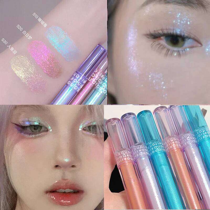 Liquid Eyeshadow Make Up,Lying Silkworm Pearly Shimmer High Light Eyeliner Pen For sic Festival,Waterproof Glitter Eye Makeup X250726