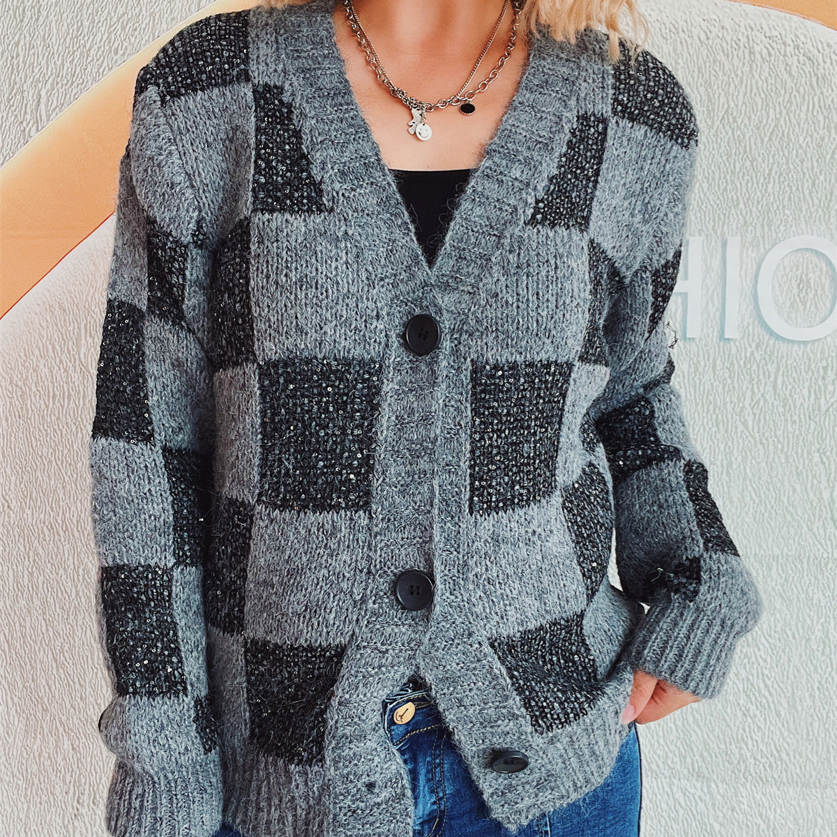 new Free shipping designer sweater for women Commuter sweater simple and fashionable knit base sweater