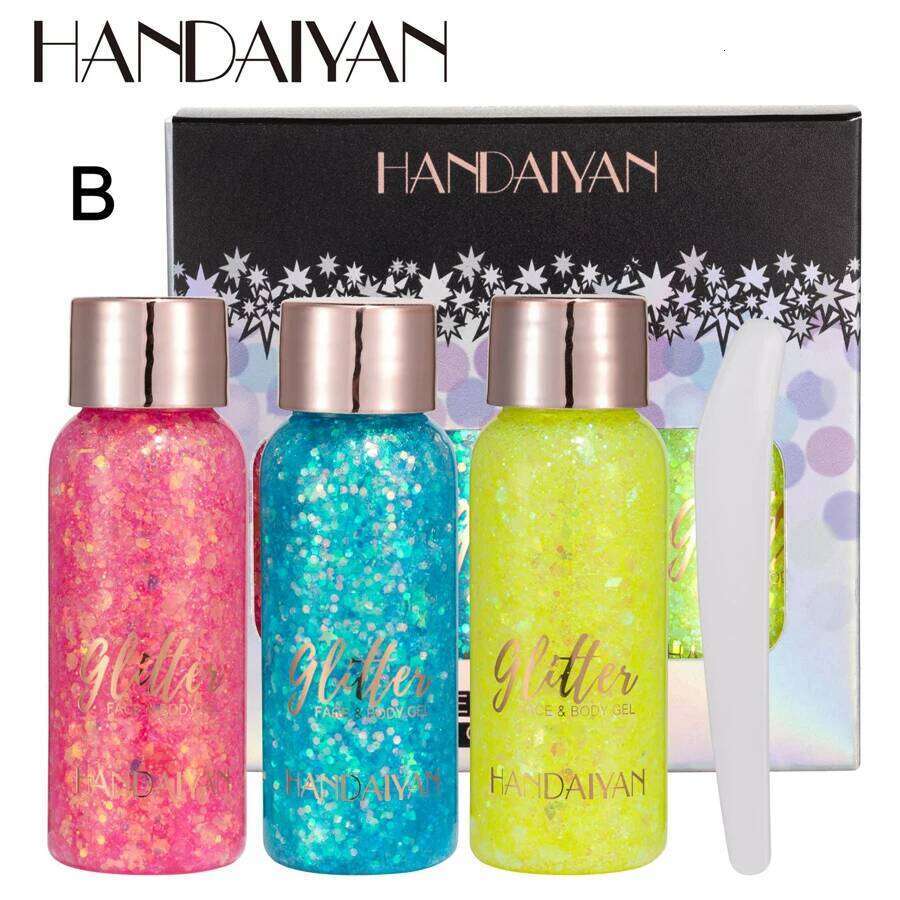 9 Color Set Liquid Fine Shimmer High Light Eyeshadow Stage Makeup Sequins Eye Shadow Face & Body Glitter Lotion X250726