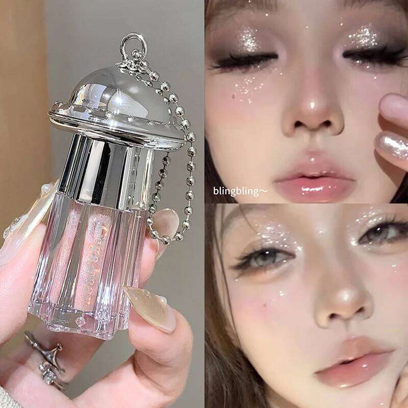 Liquid Eyeshadow Pearlescent Shimmer Long Lasting Monochrome Pearly Fine Sparkling Sequins Eye Shadow Highlighter Quick Drying X25072