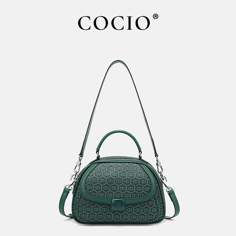 COCIO designer bag New luxury peacock green handbag with multiple compartments fashionable casual high-quality womens bag
