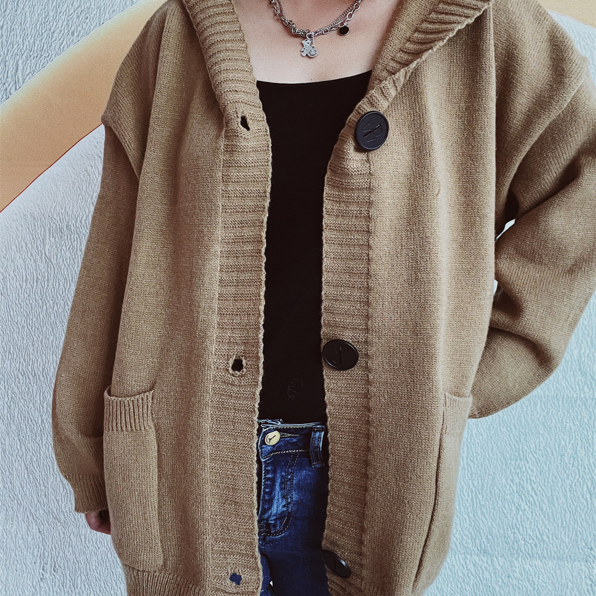 new Free shipping designer sweater for women Fashionable loose and simple sweater slimming knit base sweater