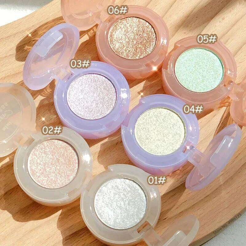 Monochrome Glitter Eyeshadow Pearlescent Highlighter Powder Dia Shadow Palette Bright Shiny Eye Makeup Cosmetics X250727