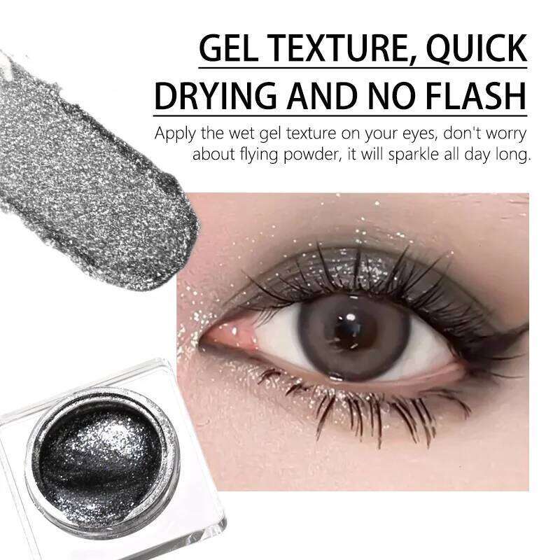 Monochrome ple yellow flash drill polarizing fine sequins highlight waterproof durable color eye shadow liquid X250726