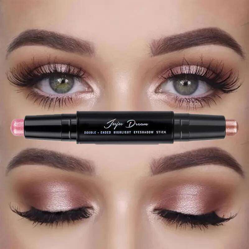 Double-headed eyeshadow sticks, colored glitter brown high-pigment waterproof cream, eye shadow pencil long-lasting cosmetics X250726