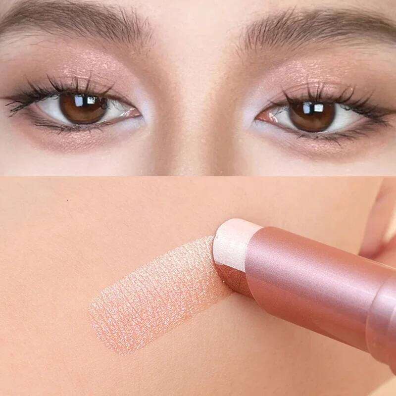 Waterproof Sweat-Proof Gradient Two-Color Pearlescent Fine Shiny Lazy Eye Shadow Pen for Easy Application X250726