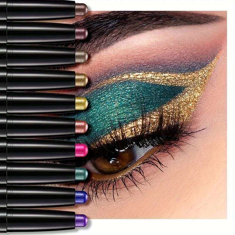 Brown Neutral Metal Shadow Magic Color cream Shimmer Crayon, Eye Whitening Stick, Highlight Pen, Eyeliner Pen X250726