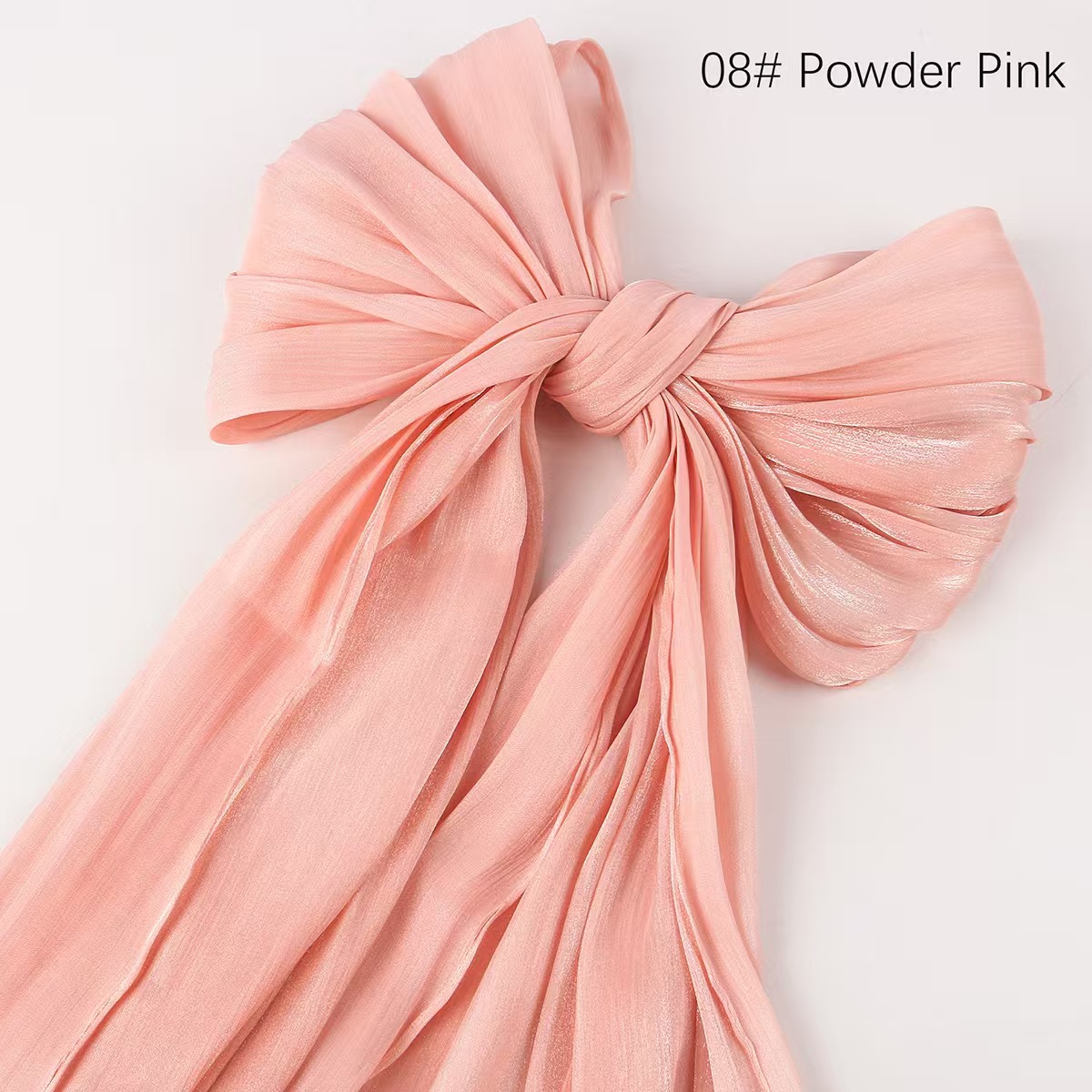 T1323 new pure color soft imitation silk shiny gauze scarf shiny silk shawl long scarf female head scarf