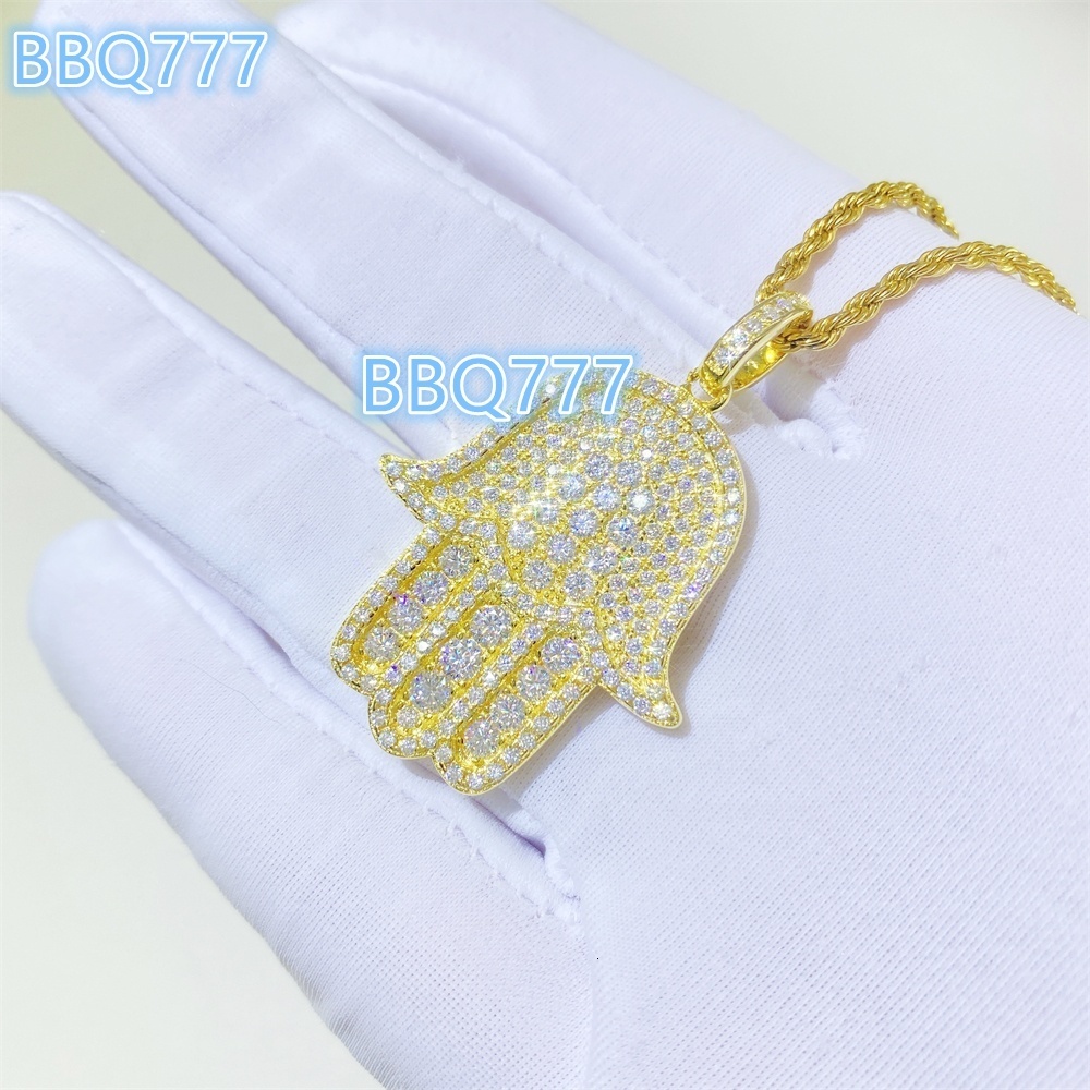 Hot Sale Fashion Bling Diamond Gemstone Fine Jewelry Pendants Charms Moissanite Hip Hop Gold Pendants
