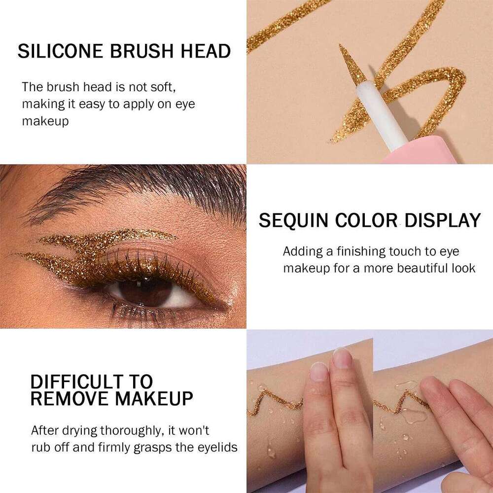 HISYI Liquid pearlescent glitter, brightening, waterproof, shiny, silkworm monochrome eyeshadow, highlighter makeup X250726