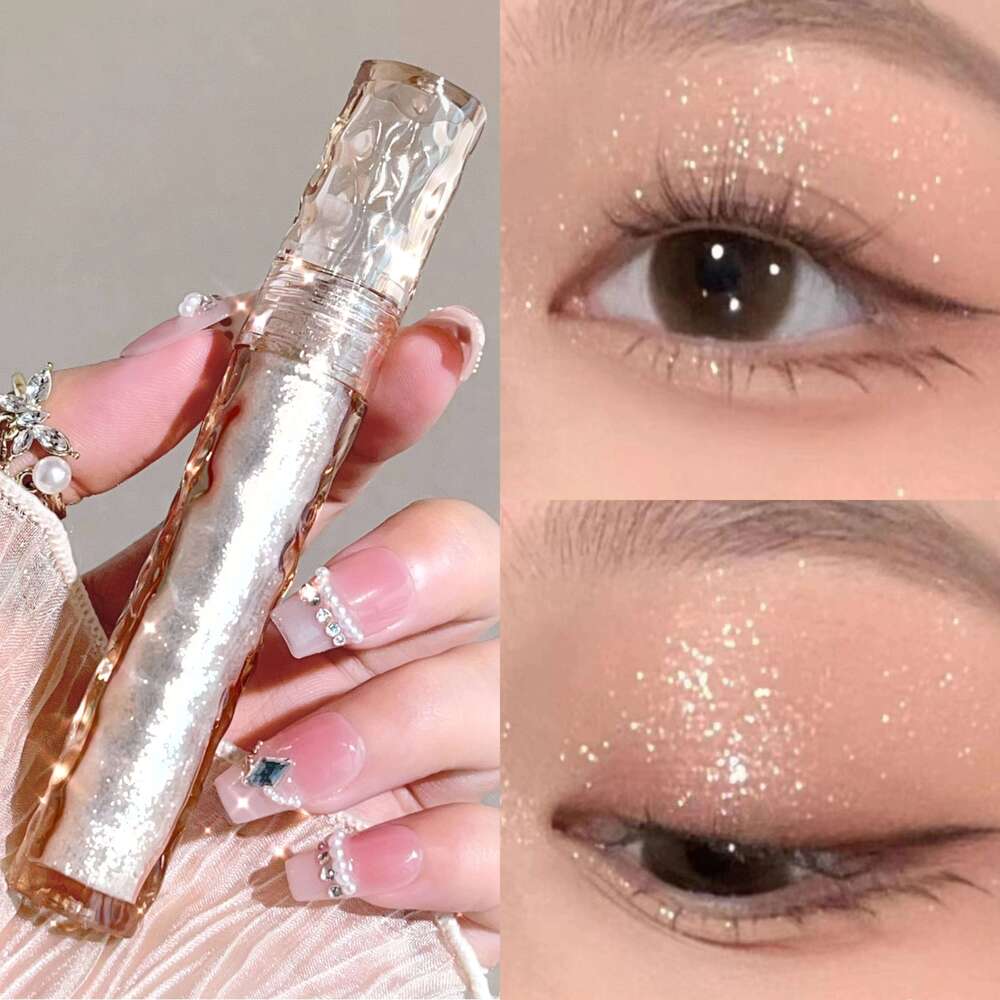 Super Flash, Pearlescent, Sequin, High Gloss Sleeping Silkworm Monochrome Eye Shadow Liquid Color Makeup X250726