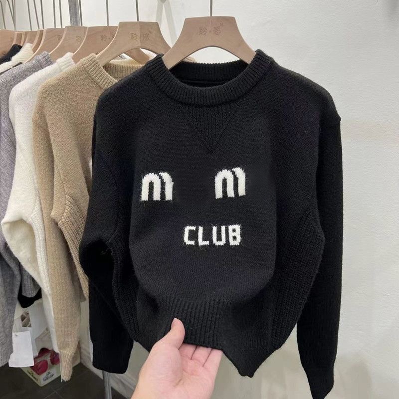 Womens Sweater woman designer sweater designer jumper sweaters women knitted sweater Retro letter short sweater fashion Embroidery knitwear pullover hoodies
