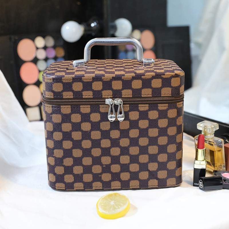 Cosmetic Case Women's 2025 Portable Travel Cosmetic Makeup Bag Organizer with Mirror for Home Storage - Vintage Floral Print Case Free Shipping