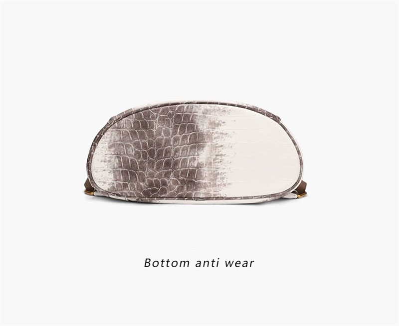 COCIO designer New genuine leather crocodile pattern white backpack casual outdoor multifunctional fashionable travel bag dh4623024 982bf8 692b71