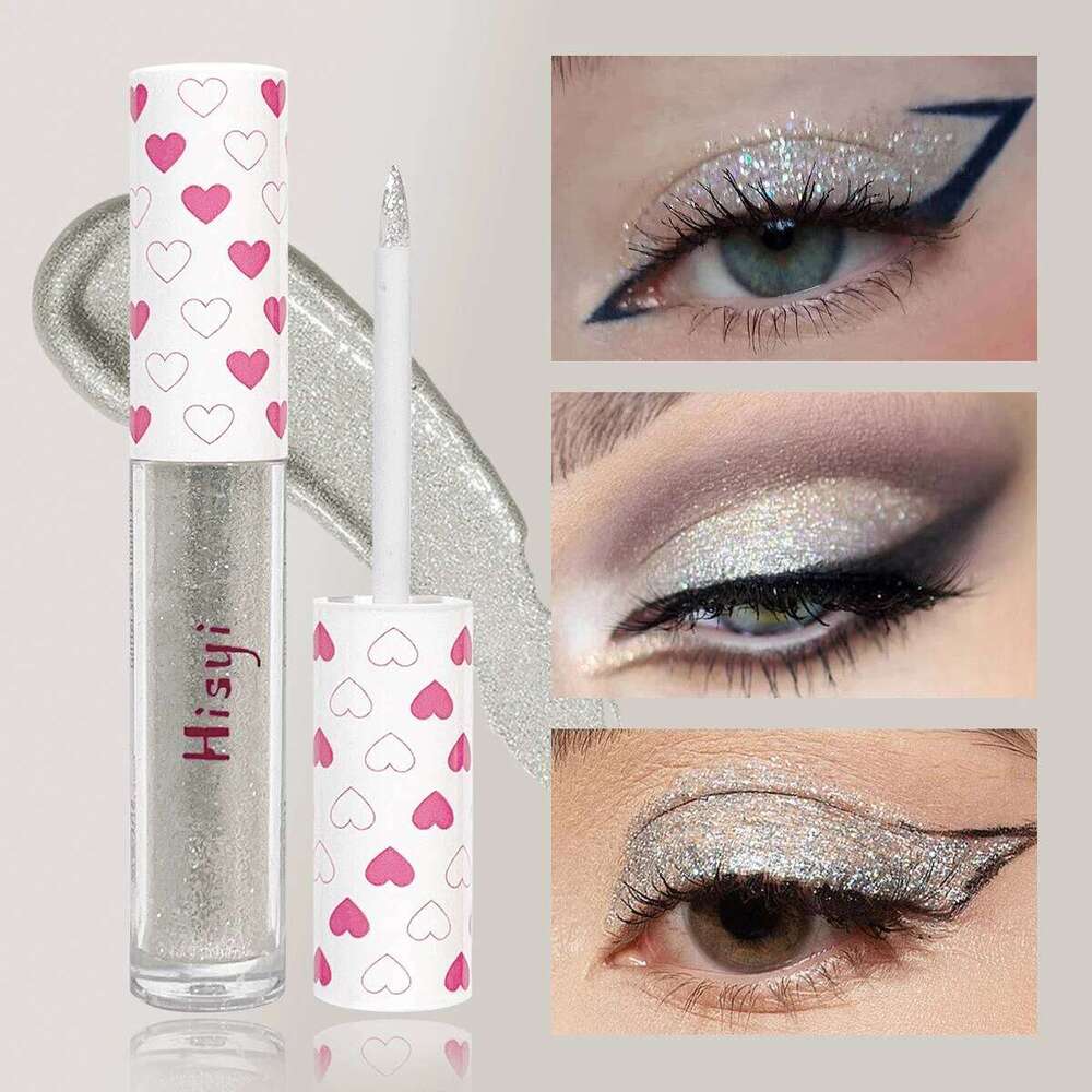 HISYI Liquid pearlescent glitter, brightening, waterproof, shiny, silkworm monochrome eyeshadow, highlighter makeup X250726