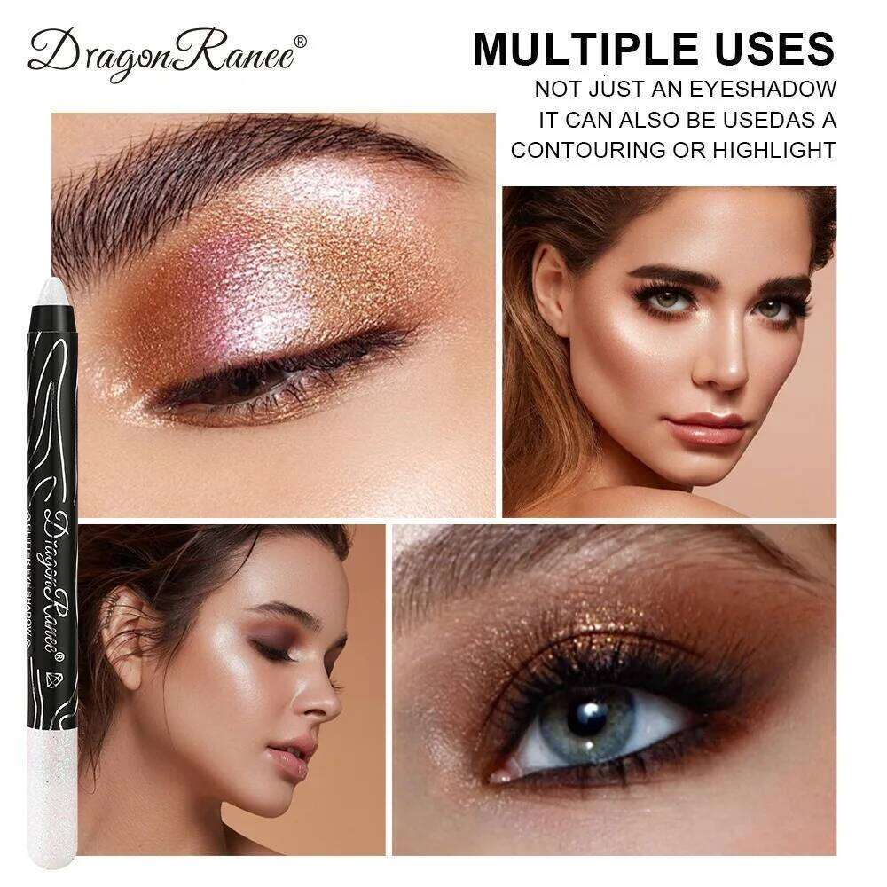 12Colors Metallic ple Black Eyeshadow Pencil Waterproof Glitter Shimmer Liner Pen Eye Shadow Stick Eyes Makeup Cosmetic X250726