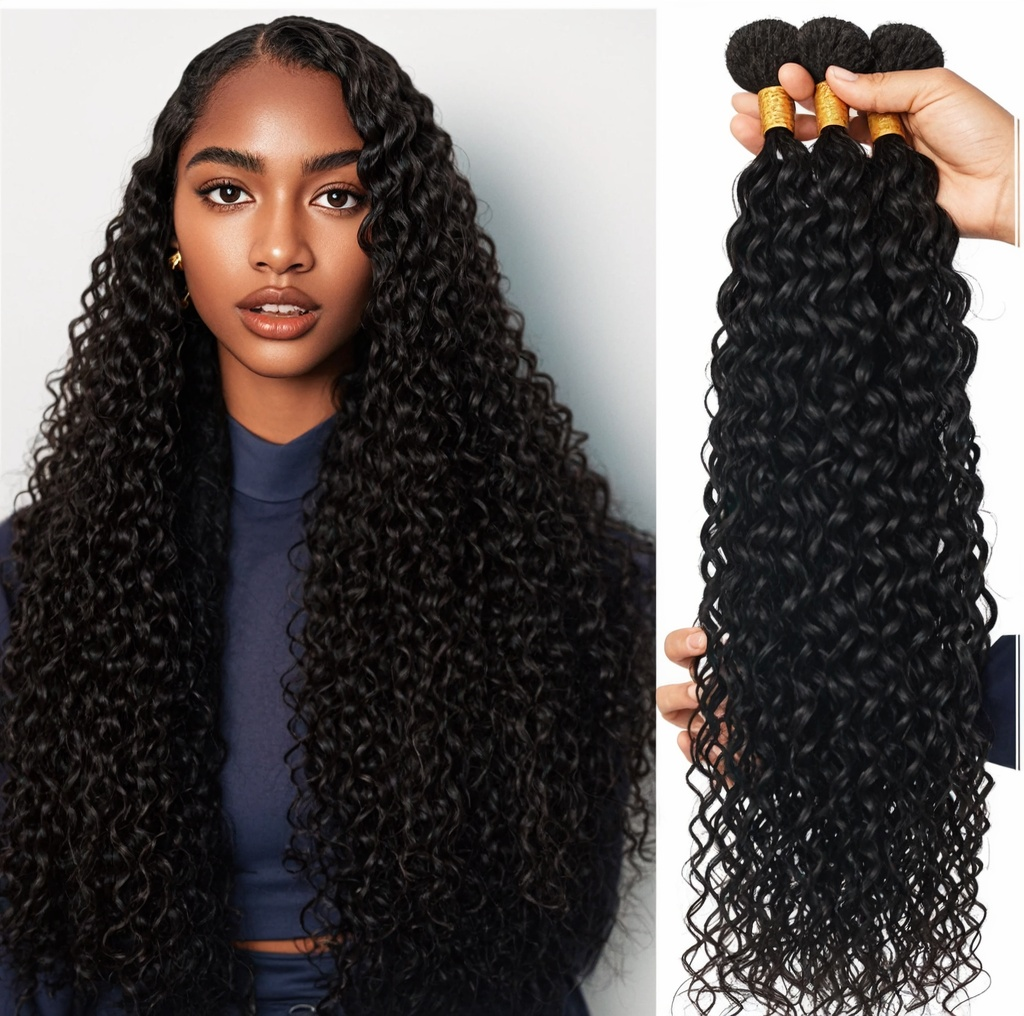 ViBESHiFT 10-26 Inch Kinky Curly Hair Bundles 100% Human Hair Extensions 12A Brazilian Virgin Hair for Women Natural Look Party Daily Work