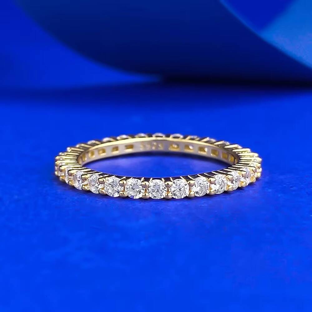 MEENOY Design 925 Silver Zircon Gold Ruby Green Black Pink Sapphire Diamond Tennis Ring for Women Girls