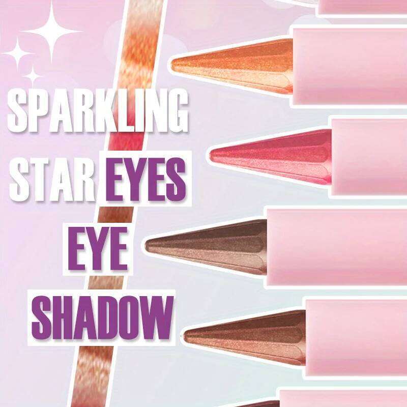 6-Color Silky Highlight Shiny Pen Light Makeup No Sdge Lazy Pointed Eyeshadow Set X250726