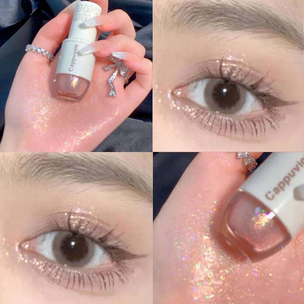 Cappuvini Liquid Eyeshadow High-Gloss Shiny Mermaid Pearl Tears Brightening Glitter Highlighter Quick Drying Eyeliner X250726
