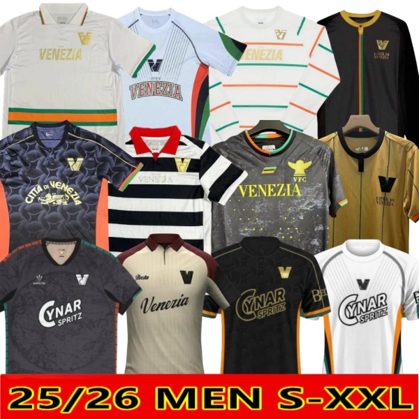 2024 2025 2026 Venezia FC Soccer Jerseys 23 24 25 26 home Away Third 10# ARAMU 11# FORTE Venice 2023 2024 BUSIO 27# Football Shirts 3rd Adult Kit Uniforms AAA