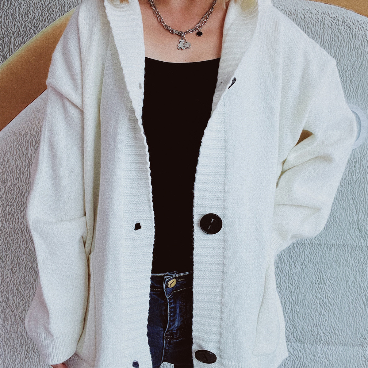 hot Free shipping designer sweater for women Fashionable loose and simple sweater slimming knit base sweater