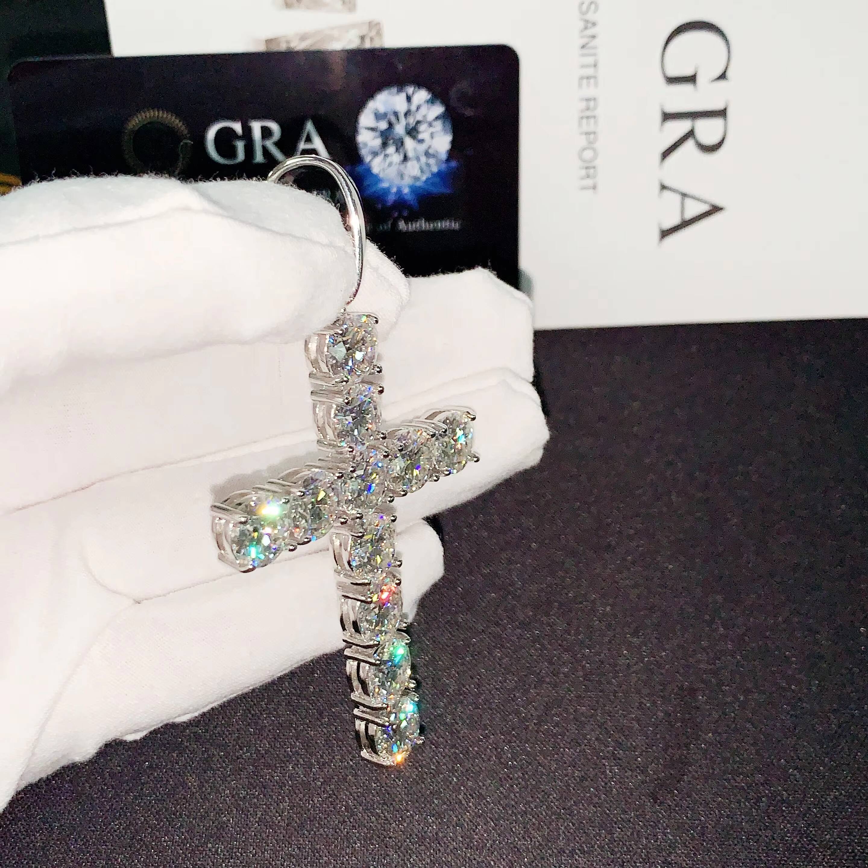 Ready to Ship 48 Hours X Large Cross Pendant Moissanite Pendants Sun Iced Out Jewelry Diamonds Custom Moissanite Pendant