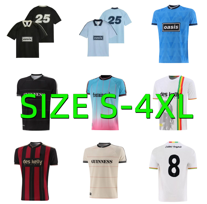 XXXL 4XL 2025 2026 oasis Soccer Jersey PISZCZEK McDONNELL AKINTUNDE McDAID CLARKE FLORES McMANUS Ireland BohemianS 25 26 BLACK GUINNESS Fontaines DC football shirt