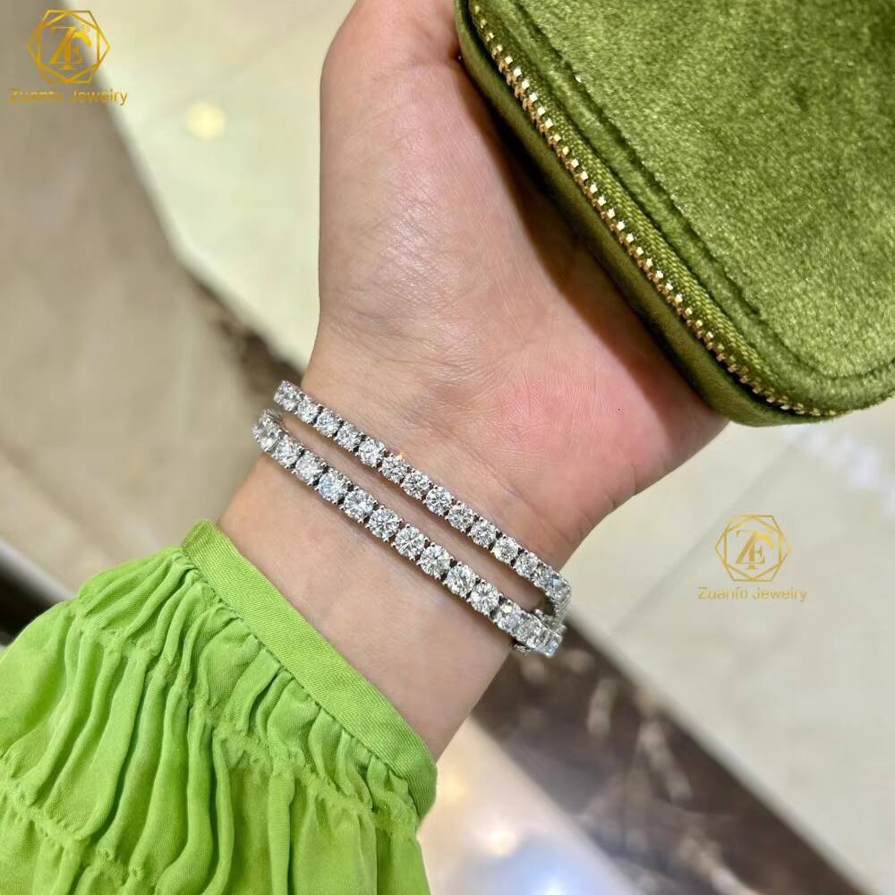 GIA IGI Certified Tennis Bracelet Lab Grown Diamond 10K-18K Gold 3MM VVS-VS Lab Created Diamond Tennis Chain for Gift Party