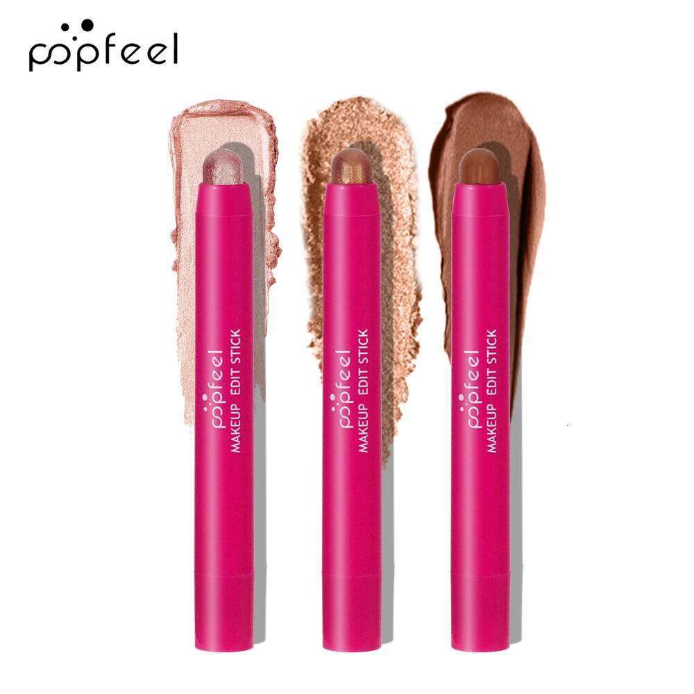 FEEL 3PCS Cream Eyeshadow Stick Set, Matte and Shimmer Brightener Eye Pencil X250726