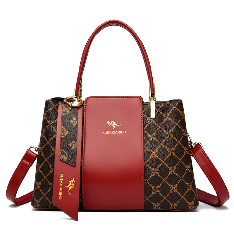 Luxury Brand Designer Bag 2025 Fashion Women's Bag Fashionable Printed Handbag Versatile And Elegant Single-shoulder Crossbody Bag For Middle-age