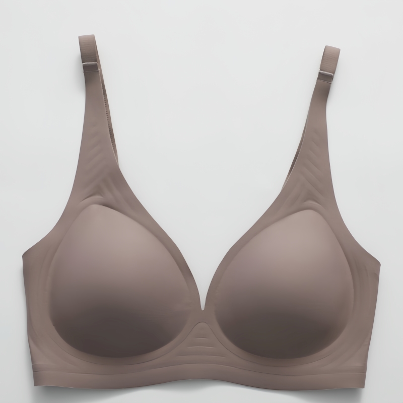 Nylon Jelly-Bonded Seamless Wirefree bra for Women, adjustable Straps Elasticity Lady Eveyday Wirfess pLus up plus Size bra