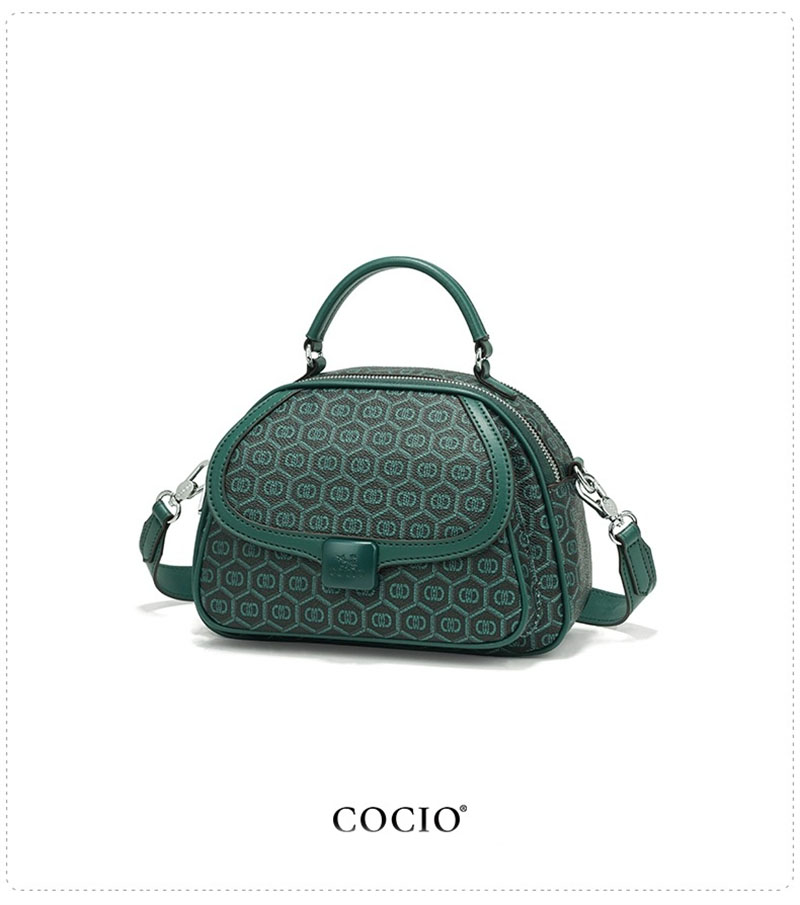 COCIO designer bag New luxury peacock green handbag with multiple compartments fashionable casual high-quality womens bag