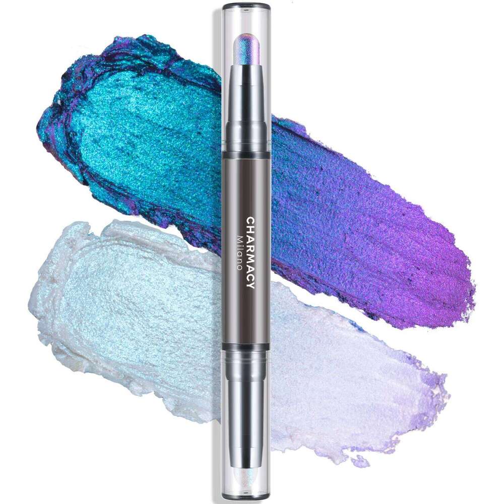 CHARY 2 In 1 Duochrome Eyeshadow Pen Profesional Contouring Foundation Highlighter Waterproof Glitter Portable Maquille X250726