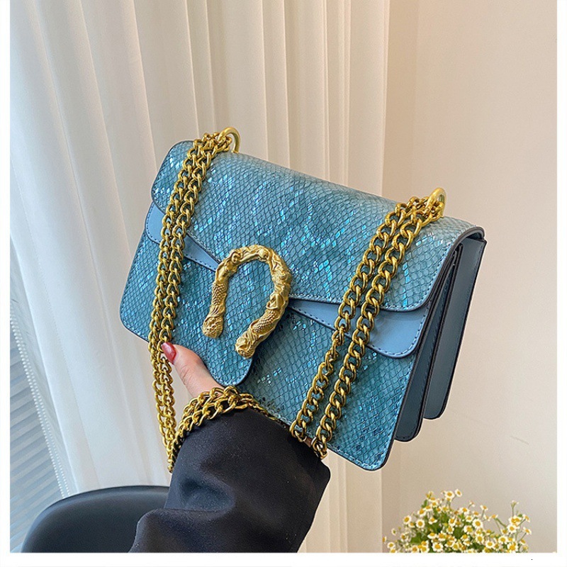 Designer Bag 2025 Luxury Bag Spring New Fashion Retro Underarm Bag For Women Trendy Snake Print Shoulder Bag Versatile Chain Crossbody Bag For Women
