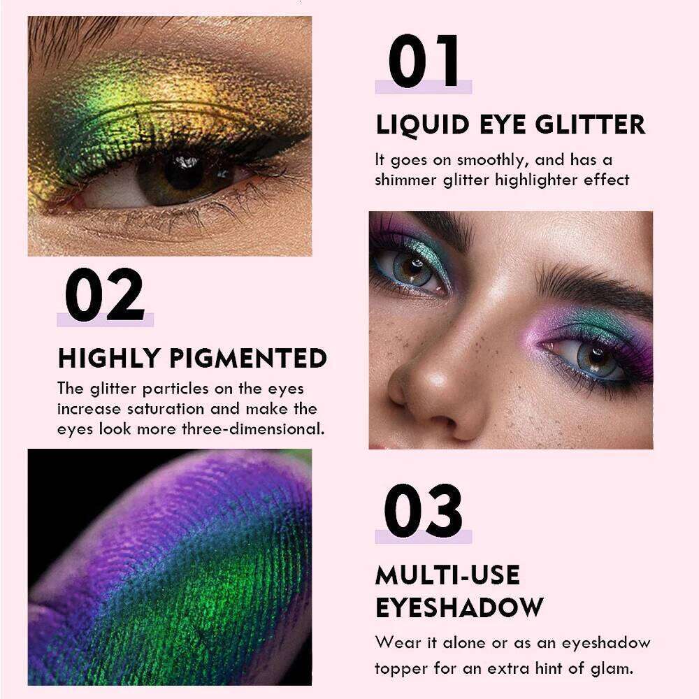 Chameleon Pearlescent Liquid Eyeshadow Illusion Highlight Fine Shimmer Festival Stage Makeup X250726