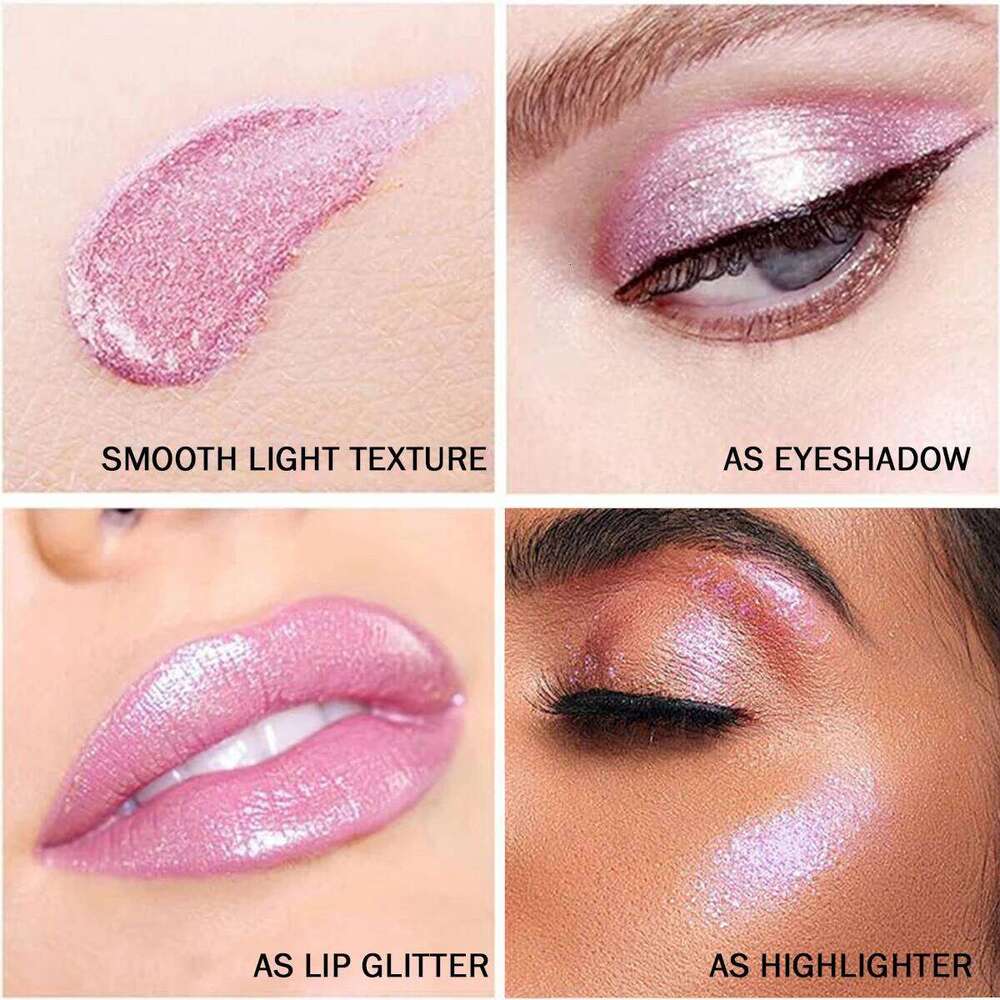 HISYI Liquid pearlescent glitter, brightening, waterproof, shiny, silkworm monochrome eyeshadow, highlighter makeup X250726