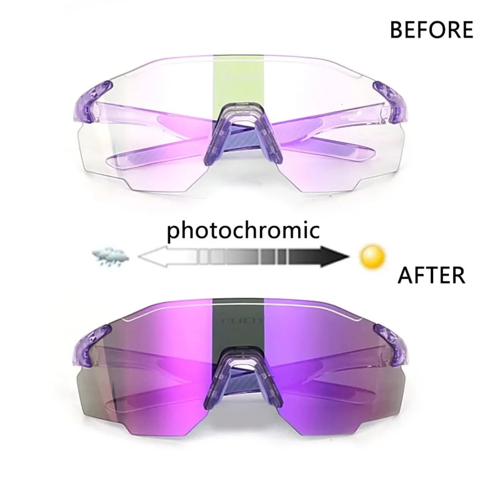 ELICIT Pochromic Polarized Cycling Glasses Men Women Bike Glasses UV400 Eyewear Sunglasses Hiking Road Bicycle Goggles 250724