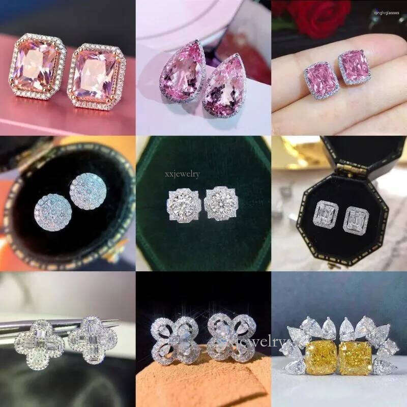 Morganite earrings Fashion style Laboratory style Round stud earrings Made in Switzerland For parties/weddings Suitable for women's birthdays Jew