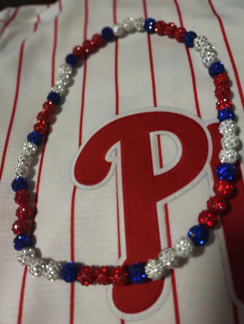 Baseball Necklace for Men Bling Baseball Necklace Rhinestone Ball Beaded Necklace baseball Players Lovers Inspired Jewelry 250722