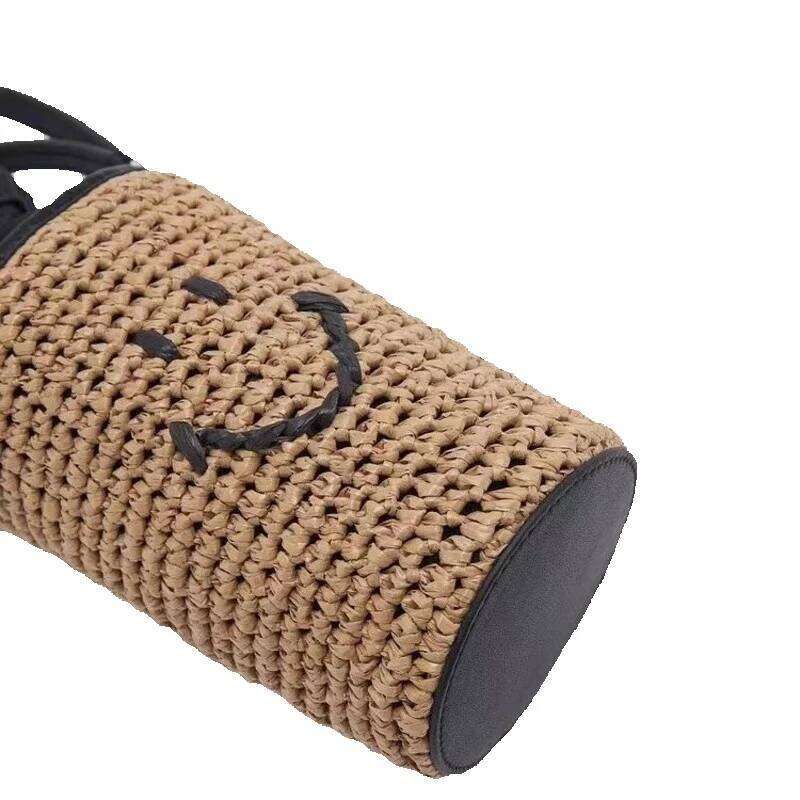 Smiley Woven New Handbag Fashion Simple Single Shoulder Crossbody Summer Versatile Phone Mini Bag