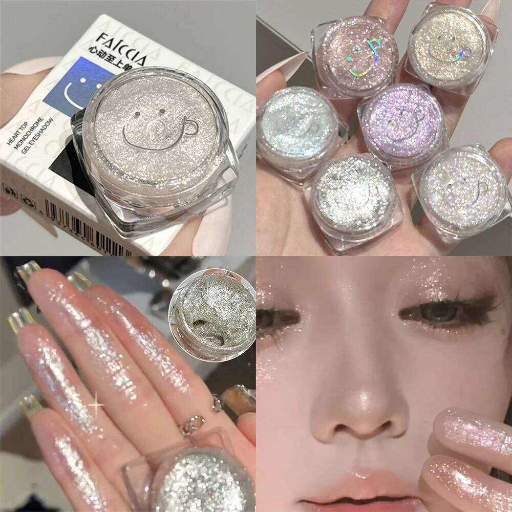 Glitter Highlighter Powder Eyeshadow Gel Fine Sparkling Pearly Dia Wet Shadow Shimmer Brightening Contouring Makeup Cosmetic X250727