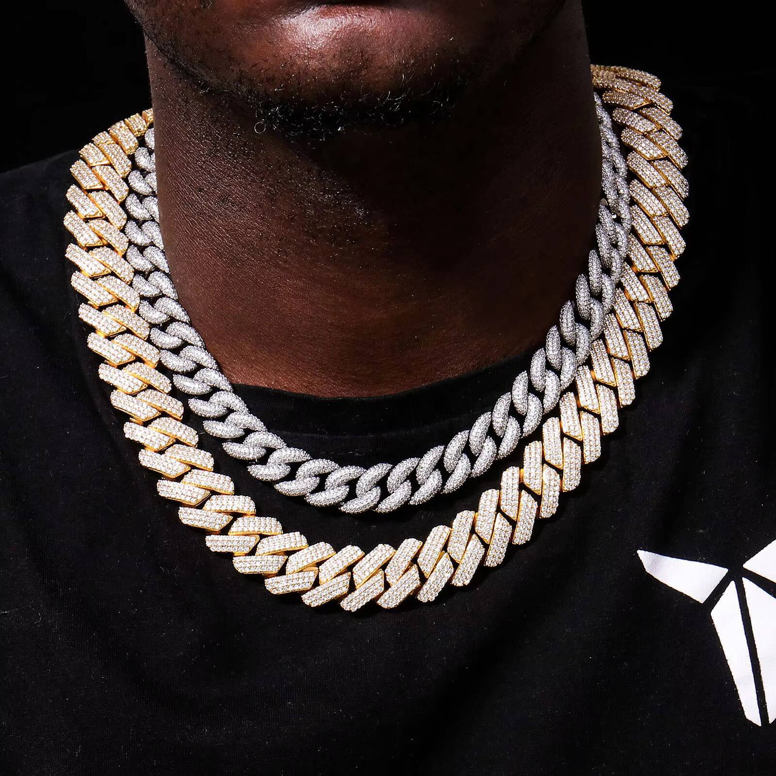 Cuban Necklace Mossinate Diamond Cuban Chain Iced Out Chain Stylish Mens Necklaces 925 Silver Moissanite Cuban Link Chain