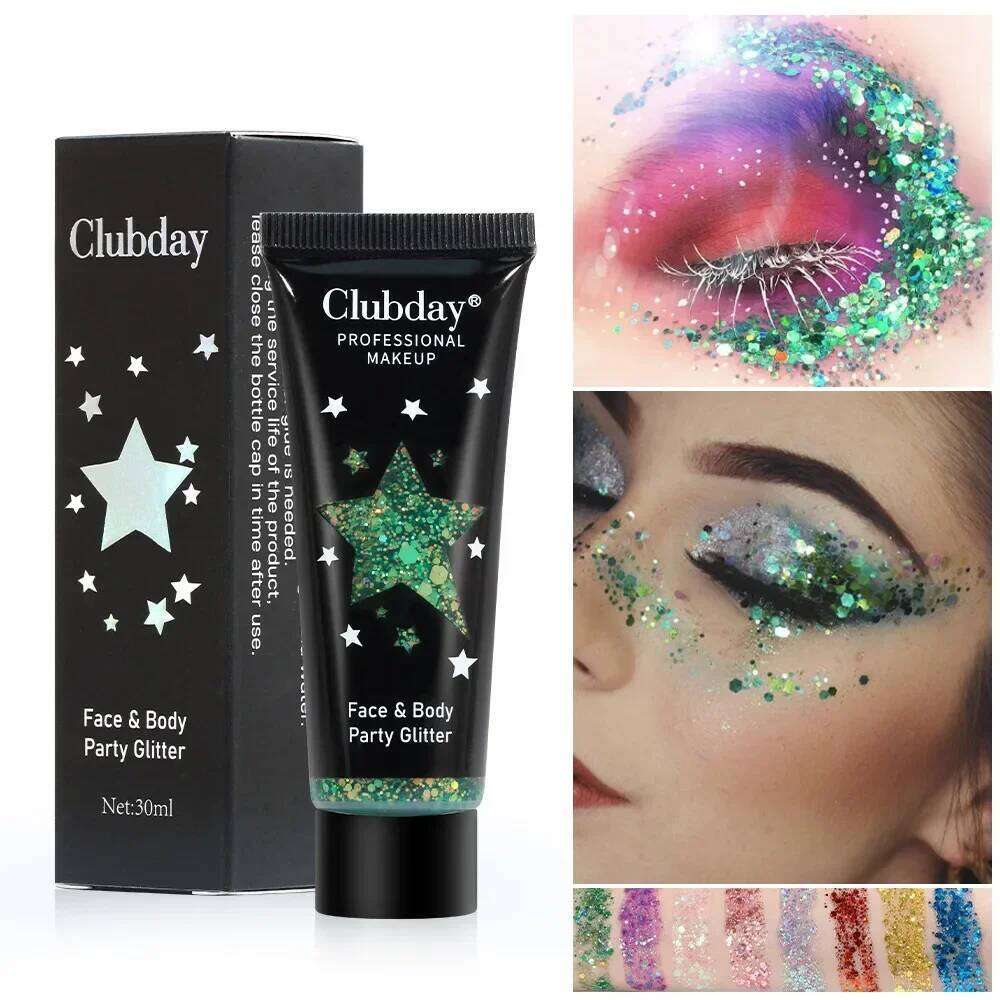 Liquid Glitter Gel Christmas Makeup Chameleon Sparkly Eyeshadow Hair Face Body Nail DIY Party ltifunctional Make Up X250726