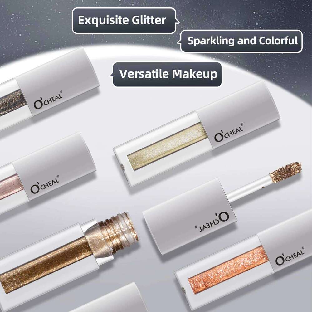 Ocheal Liquid Eyeshadow Pearlescent Shimmer Long Lasting Pearly Fine Sparkling Sequins Eye Shadow Highlighter Quick Drying X250726